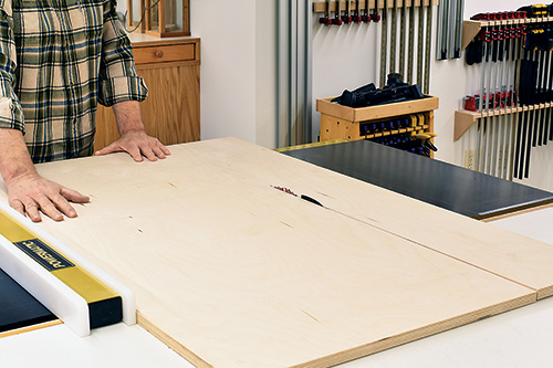 Cutting panel for drill press cabinet