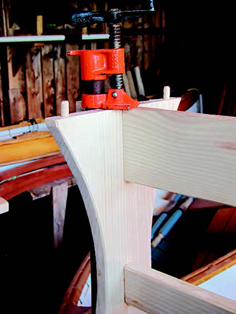 Gluing together bench base