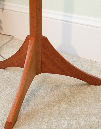 Close up of living room lamp feet