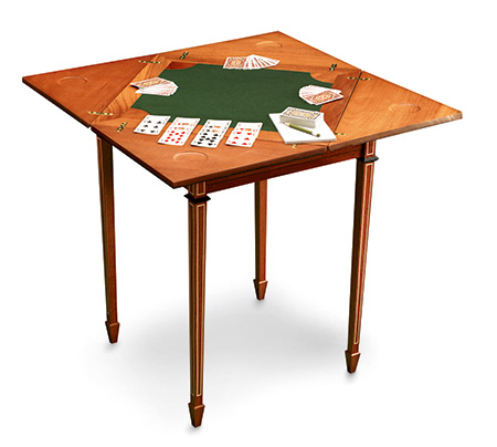 Completed envelope table with cards