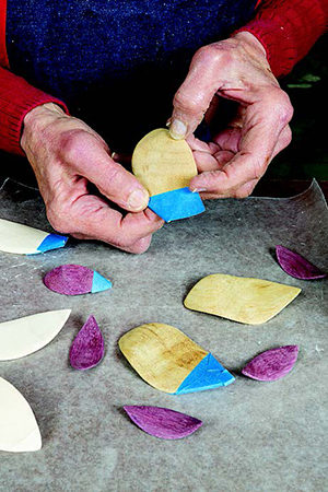 Use blue painter's tape to mask all gluing areas