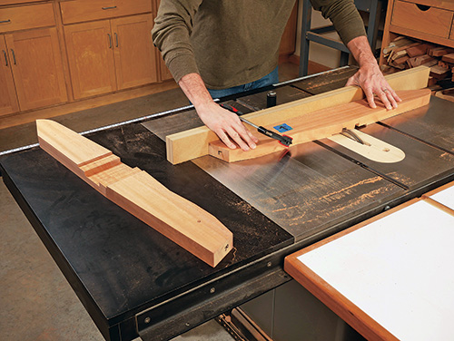 Cutting adirondack chair leg dadoes on table saw