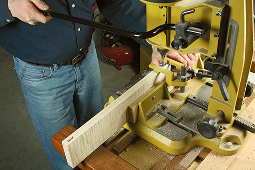 Cutting mortise joinery with mortising machine for mirror frame
