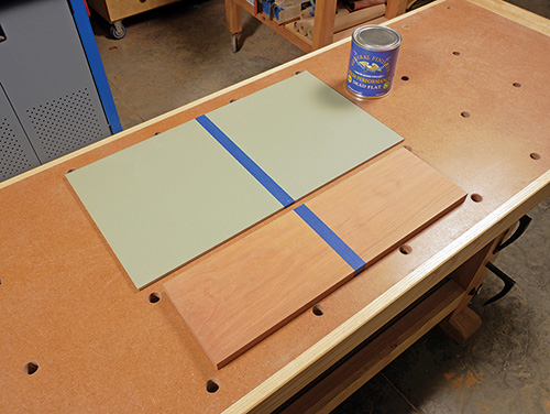 Comparison of painted wood with and without topcoat