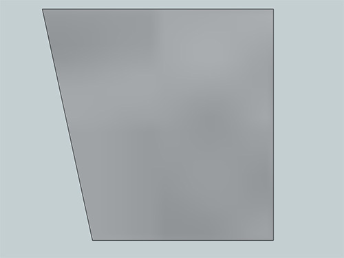 Diagram of a blade with a flat bevel