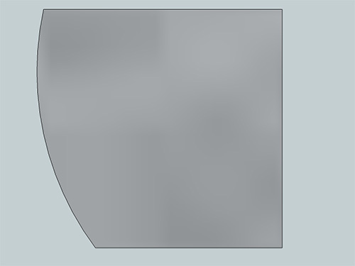 Diagram of a convex blade