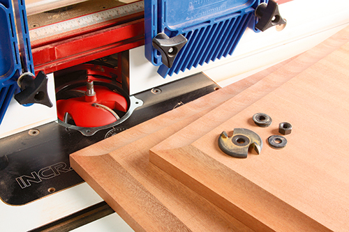 Router cut tapered edges for mahogany bed