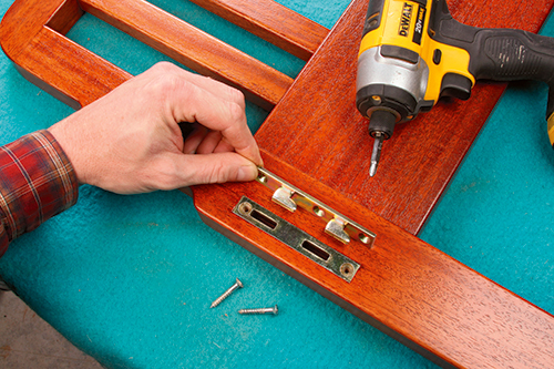 Installing hardware in bed joinery