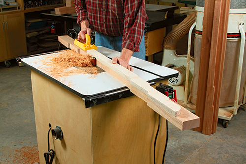 Using router to cut bed rail to shape with template guide