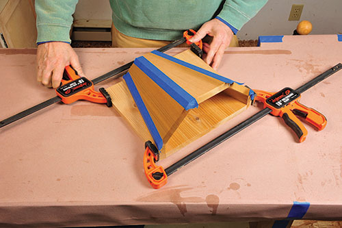 Clamping individual deck planter parts together