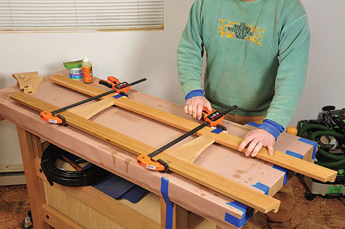 Building deck frame for hanging planters