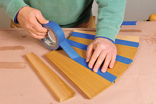 Taping together planter box joints