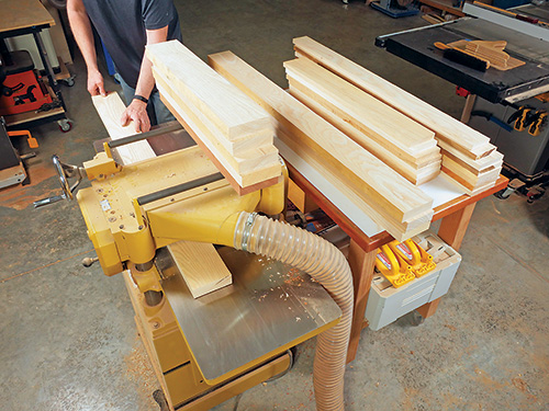 Collection of lumber for workbench base