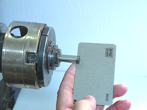 Using lathe as a sharpening aid