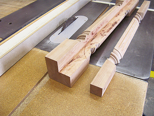 Wedge cut in kitchen island legs