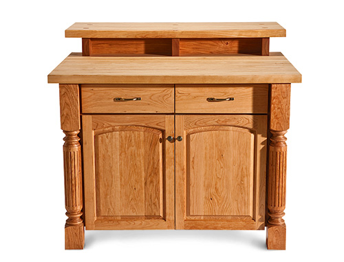 Rear view of completed kitchen island