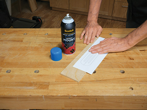 Tracing spurtle pattern using template