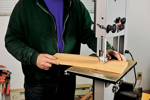 Glass frame members are bandsawn.