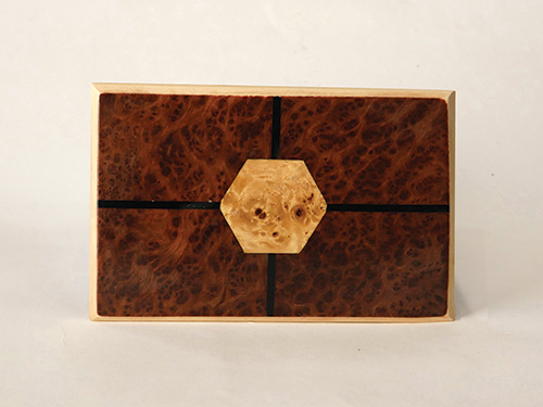 Top view of completed laser engraved box