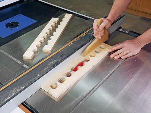 Cutting matching panels for shop cart tool rests