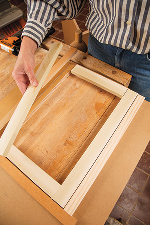 Assembling the framework for lending library door