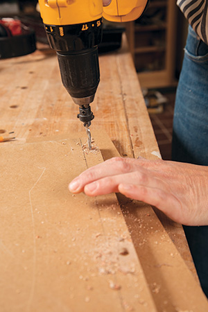 Drilling countersink holes for screws
