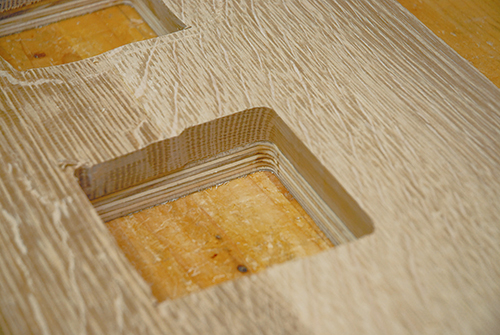 Side holes for Arts and Crafts bookcase