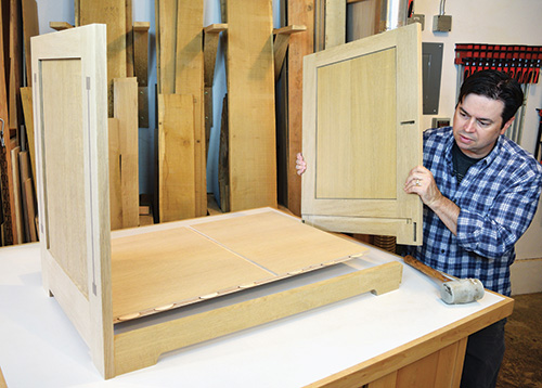 Fitting Limbert hutch panels and rails together