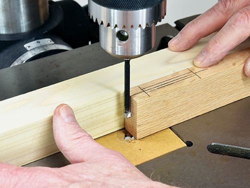 Setting cutting depth for drill press bit