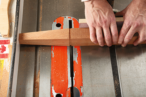 Cutting inlay slot in desk legs