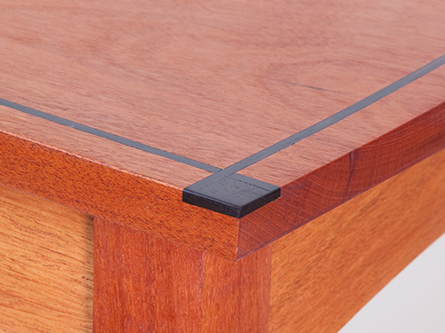 Ebony wood corner inlay