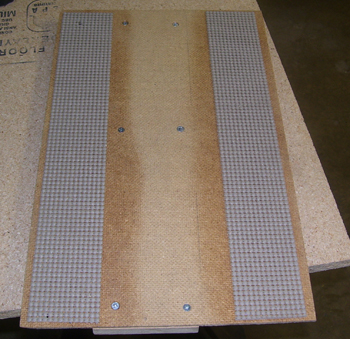 No slip drawer liner on custom saw track