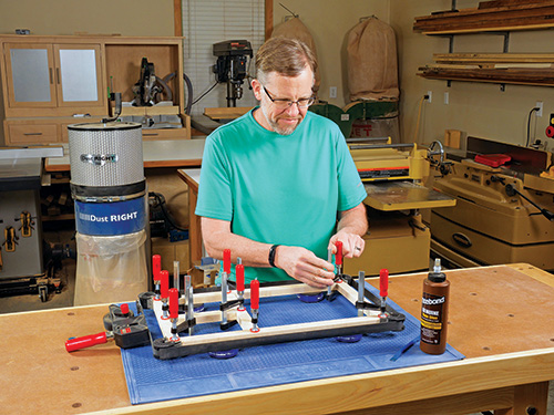 Gluing together all parts of mirror frame