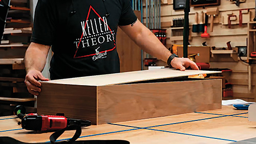 Dry fitting Mid-Century Modern Dresser drawer bottom