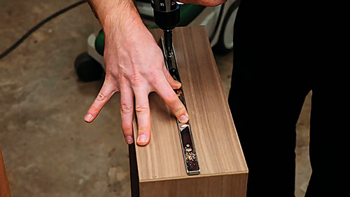 Installing drawer slide along layout lines