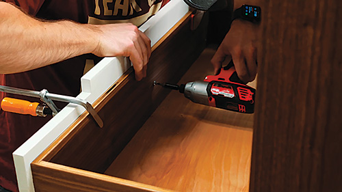 Installing drawer fronts on Mid-century Modern Dresser