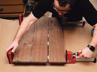 Joining boards with biscuits for panels