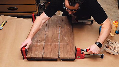 Joining boards with biscuits for panels