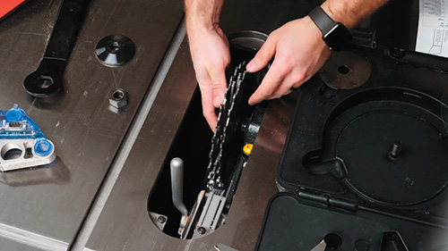 3/4" Thick dado set in a table saw