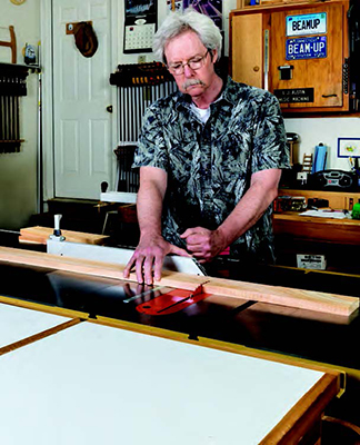 Cutting cedar picnic table parts