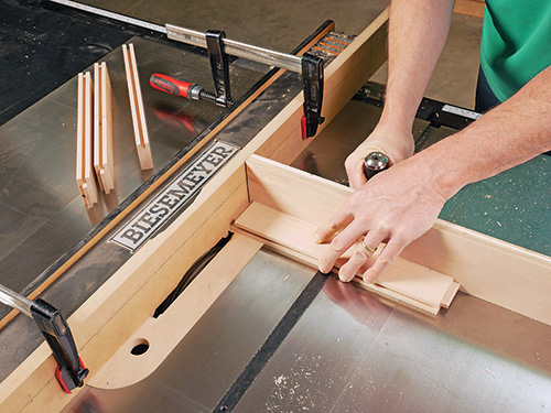Cutting tenons for cabinet door frames