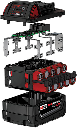 Milwaukee M18 Redlithium battery