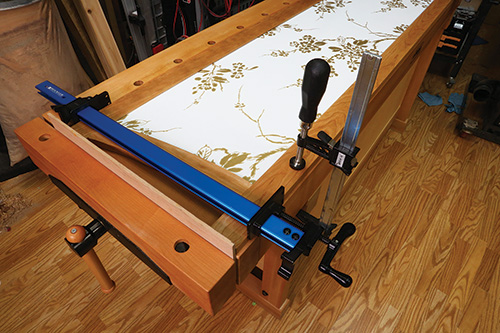 Clamping divider frame together during glue-up