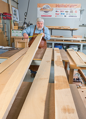 Checking quartersawn white oak boards