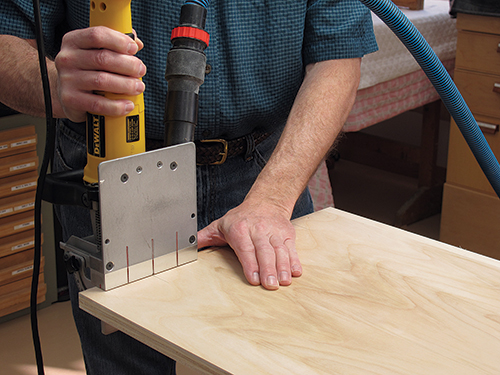 Biscuit joinery for Murphy bed cabinet