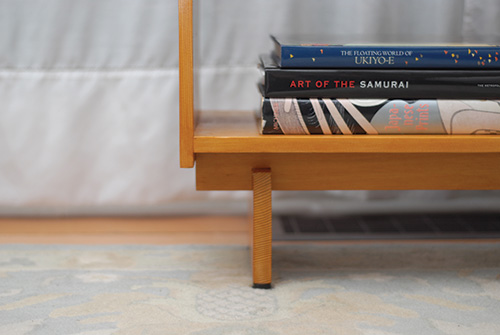 Close-up of Nakashima console base