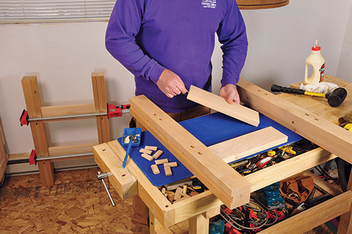 Putting together workbench support structure