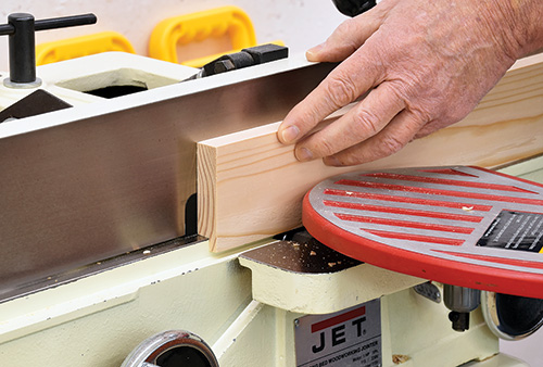 Cutting rabbet in plant stand upright for joining stand legs