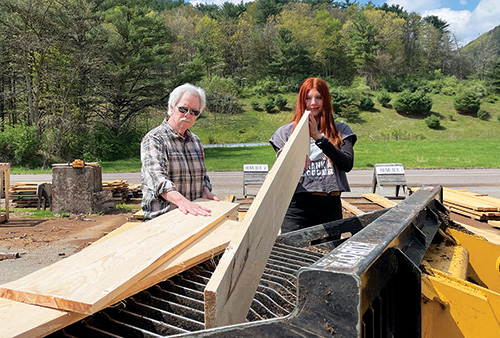 Resawing pieces of hemlock lumber