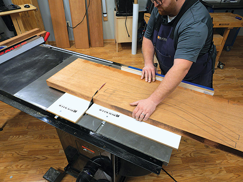 Cutting down larger board into more manageable parts